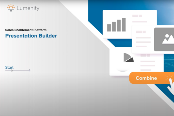 screenshot of presentation builder in Showpad