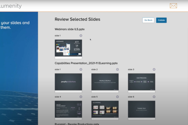 screenshot of slide gallery from multiple presentations